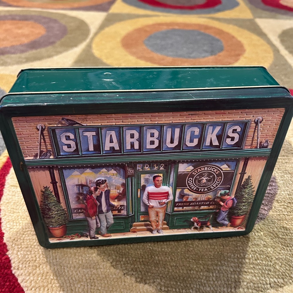 Starbucks Coffee 1999 Metal Tin Box Vintage Retro Replica of The Original